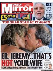 Daily Mirror Newspaper Front Page (UK) for 24 August 2013