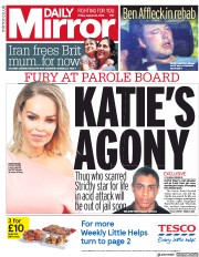 Daily Mirror (UK) Newspaper Front Page for 24 August 2018