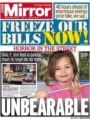 Daily Mirror (UK) Newspaper Front Page for 24 August 2022