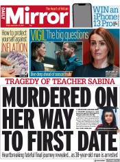 Daily Mirror (UK) Newspaper Front Page for 24 September 2021