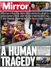 Daily Mirror (UK) Newspaper Front Page for 25 November 2021