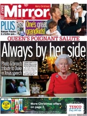 Daily Mirror (UK) Newspaper Front Page for 25 December 2021