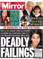 Daily Mirror (UK) Newspaper Front Page for 25 January 2023