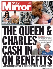 Daily Mirror Newspaper Front Page (UK) for 25 February 2014