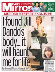 Daily Mirror (UK) Newspaper Front Page for 25 April 2019