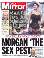 Daily Mirror (UK) Newspaper Front Page for 25 May 2018