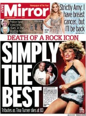 Daily Mirror (UK) Newspaper Front Page for 25 May 2023