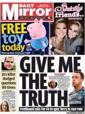 Daily Mirror (UK) Newspaper Front Page for 26 October 2011