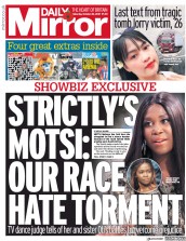 Daily Mirror (UK) Newspaper Front Page for 26 October 2019