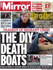 Daily Mirror (UK) Newspaper Front Page for 26 November 2021