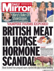 Daily Mirror (UK) Newspaper Front Page for 26 January 2017