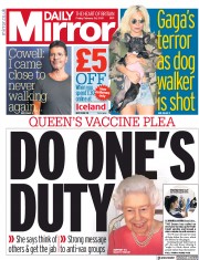 Daily Mirror (UK) Newspaper Front Page for 26 February 2021