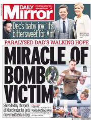 Daily Mirror (UK) Newspaper Front Page for 26 March 2018
