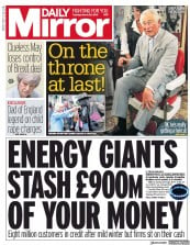 Daily Mirror (UK) Newspaper Front Page for 26 March 2019
