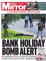 Daily Mirror (UK) Newspaper Front Page for 26 May 2017
