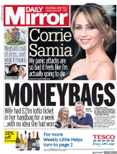 Daily Mirror (UK) Newspaper Front Page for 26 May 2018