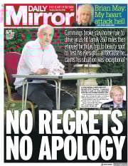 Daily Mirror (UK) Newspaper Front Page for 26 May 2020
