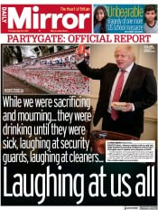 Daily Mirror (UK) Newspaper Front Page for 26 May 2022