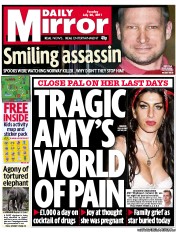Daily Mirror Newspaper Front Page (UK) for 26 July 2011