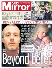 Daily Mirror (UK) Newspaper Front Page for 26 July 2017