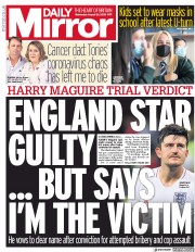 Daily Mirror (UK) Newspaper Front Page for 26 August 2020