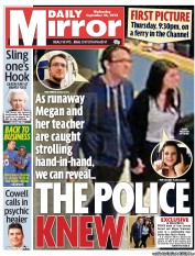 Daily Mirror (UK) Newspaper Front Page for 26 September 2012