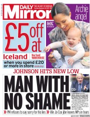 Daily Mirror (UK) Newspaper Front Page for 26 September 2019