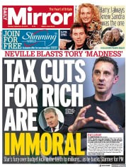 Daily Mirror front page for 26 September 2022