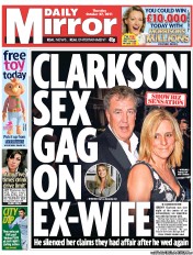 Daily Mirror Newspaper Front Page (UK) for 27 October 2011