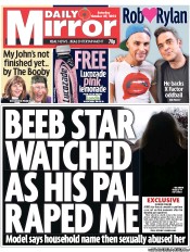 Daily Mirror (UK) Newspaper Front Page for 27 October 2012