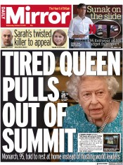 Daily Mirror (UK) Newspaper Front Page for 27 October 2021
