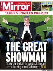 Daily Mirror front page for 27 November 2023