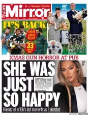 Daily Mirror (UK) Newspaper Front Page for 27 December 2022
