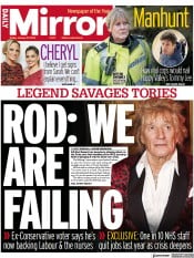 Daily Mirror front page for 27 January 2023