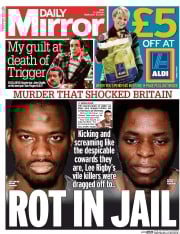 Daily Mirror (UK) Newspaper Front Page for 27 February 2014