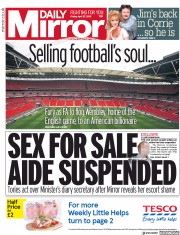 Daily Mirror (UK) Newspaper Front Page for 27 April 2018