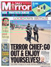 Daily Mirror (UK) Newspaper Front Page for 27 May 2017