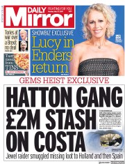 Daily Mirror (UK) Newspaper Front Page for 27 May 2019
