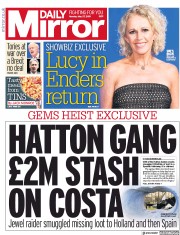 Daily Mirror (UK) Newspaper Front Page for 27 May 2019
