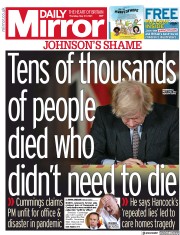 Daily Mirror (UK) Newspaper Front Page for 27 May 2021