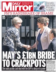 Daily Mirror (UK) Newspaper Front Page for 27 June 2017