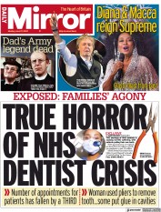Daily Mirror front page for 27 June 2022