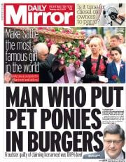 Daily Mirror (UK) Newspaper Front Page for 27 July 2017