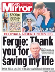 Daily Mirror (UK) Newspaper Front Page for 27 July 2018