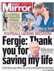 Daily Mirror (UK) Newspaper Front Page for 27 July 2018