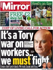 Daily Mirror front page for 27 July 2022
