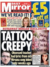 Daily Mirror (UK) Newspaper Front Page for 27 September 2012