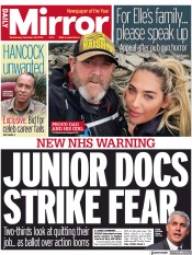 Daily Mirror (UK) Newspaper Front Page for 28 December 2022