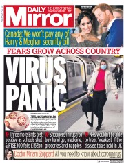 Daily Mirror (UK) Newspaper Front Page for 28 February 2020