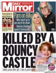 Daily Mirror (UK) Newspaper Front Page for 28 March 2016